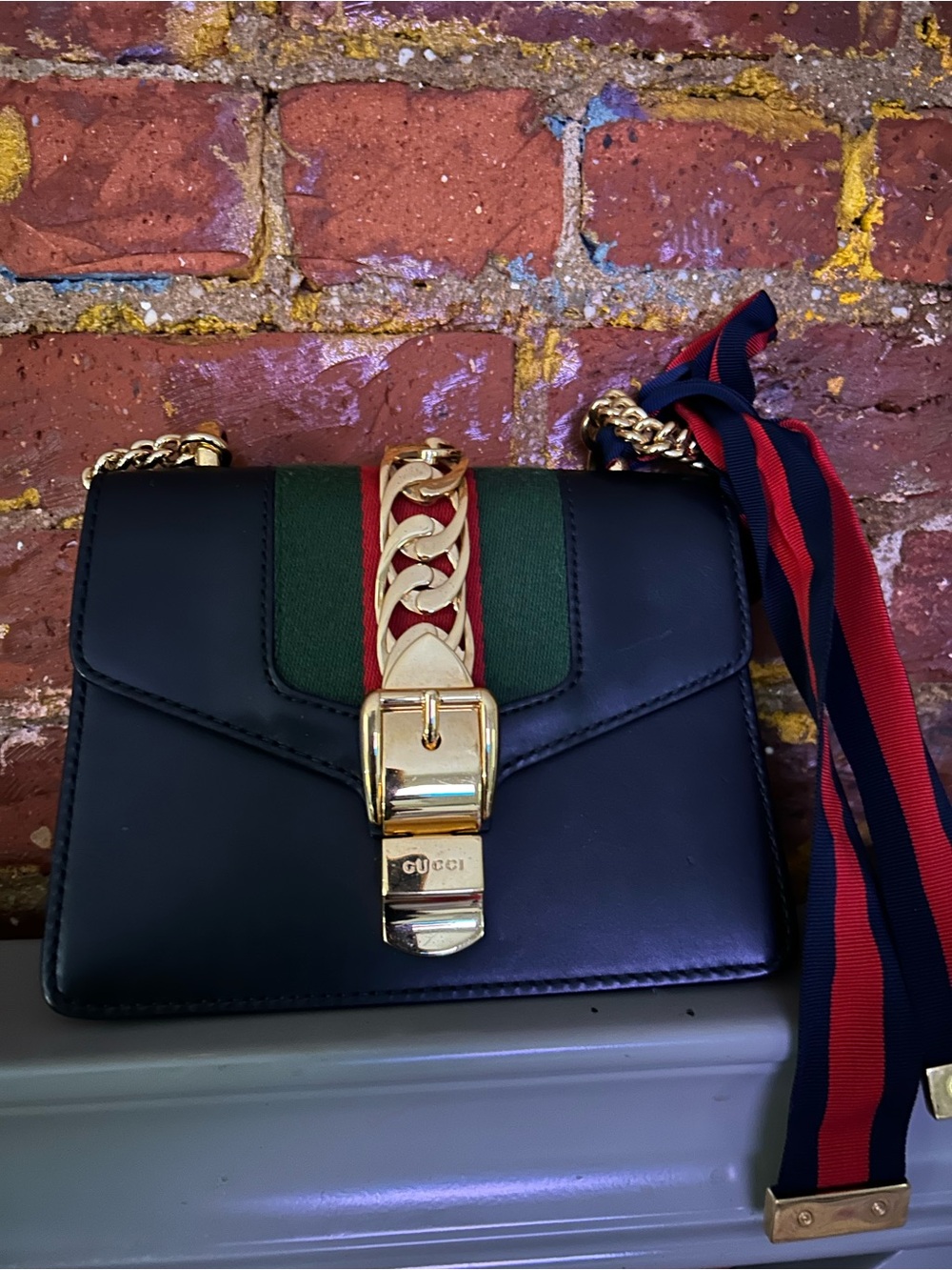 Gucci Sylvie Small Shoulder Bag - Black